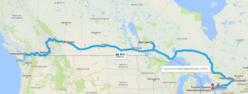 cross canada road trip